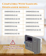 Premium dishwasher soap compartment assembly showcasing the internal rubber gasket seals