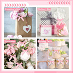 ProSuites small pink craft bows applied beautifully onto handmade greeting cards and invitations