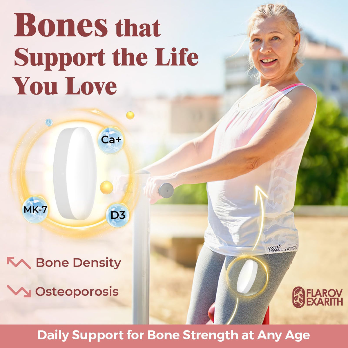 OsteoCII Renew 180 tablets bottle side profile