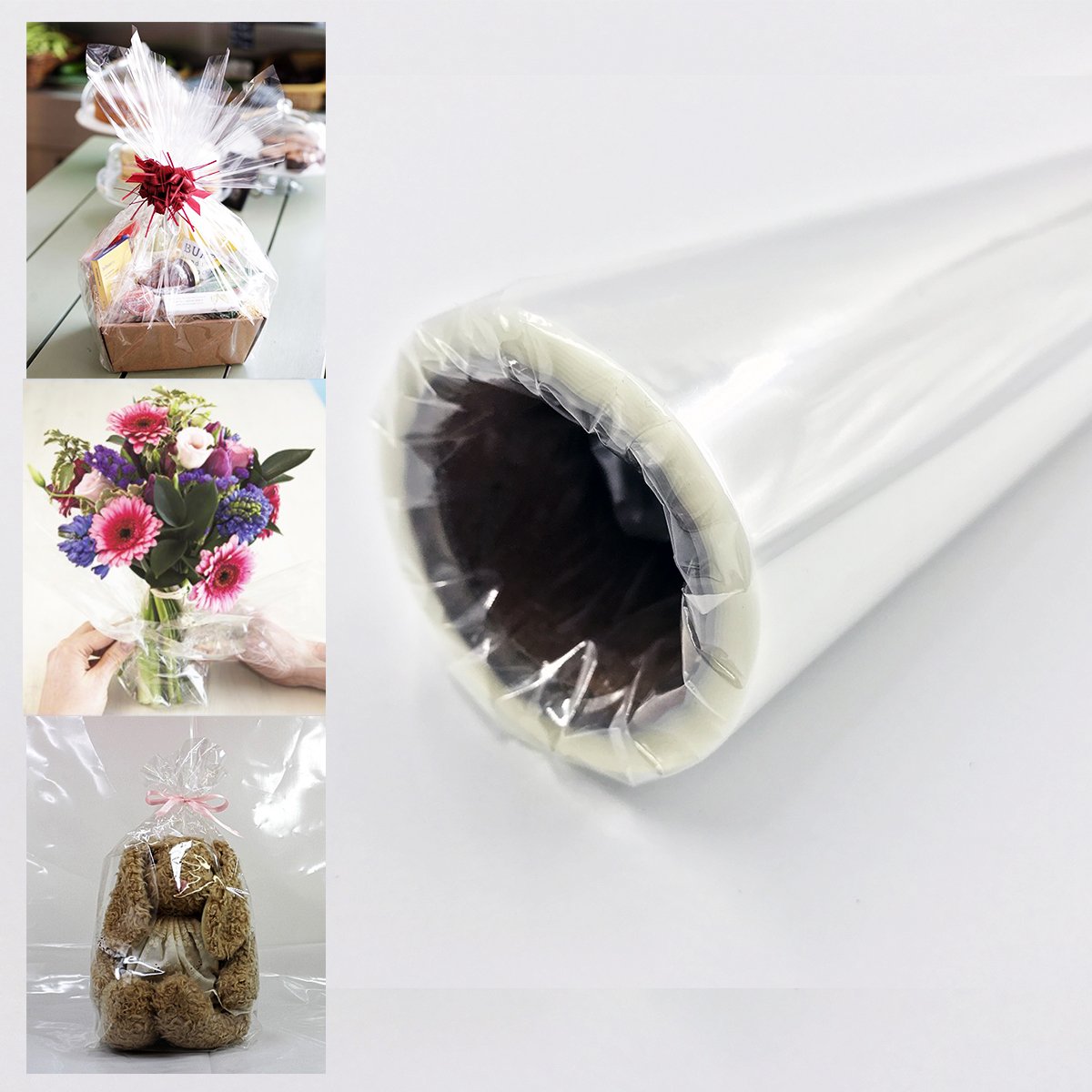 Craft And Party cellophane roll showing crystal clear texture