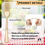 Sturdy brown disposable cutlery arranged for a picnic layout