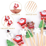 JtmyAota bamboo party picks arranged on a holiday charcuterie board