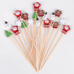 Festive fruit skewers made with 4.7 inch natural bamboo picks
