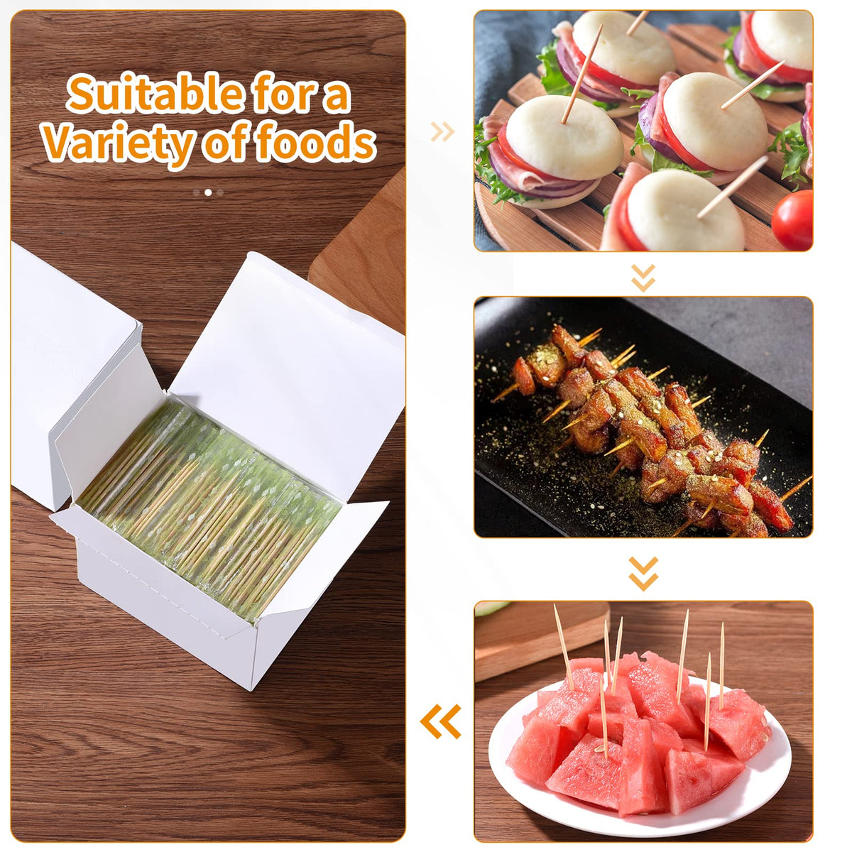 Portable and clean individual wrapped toothpicks for travel and parties
