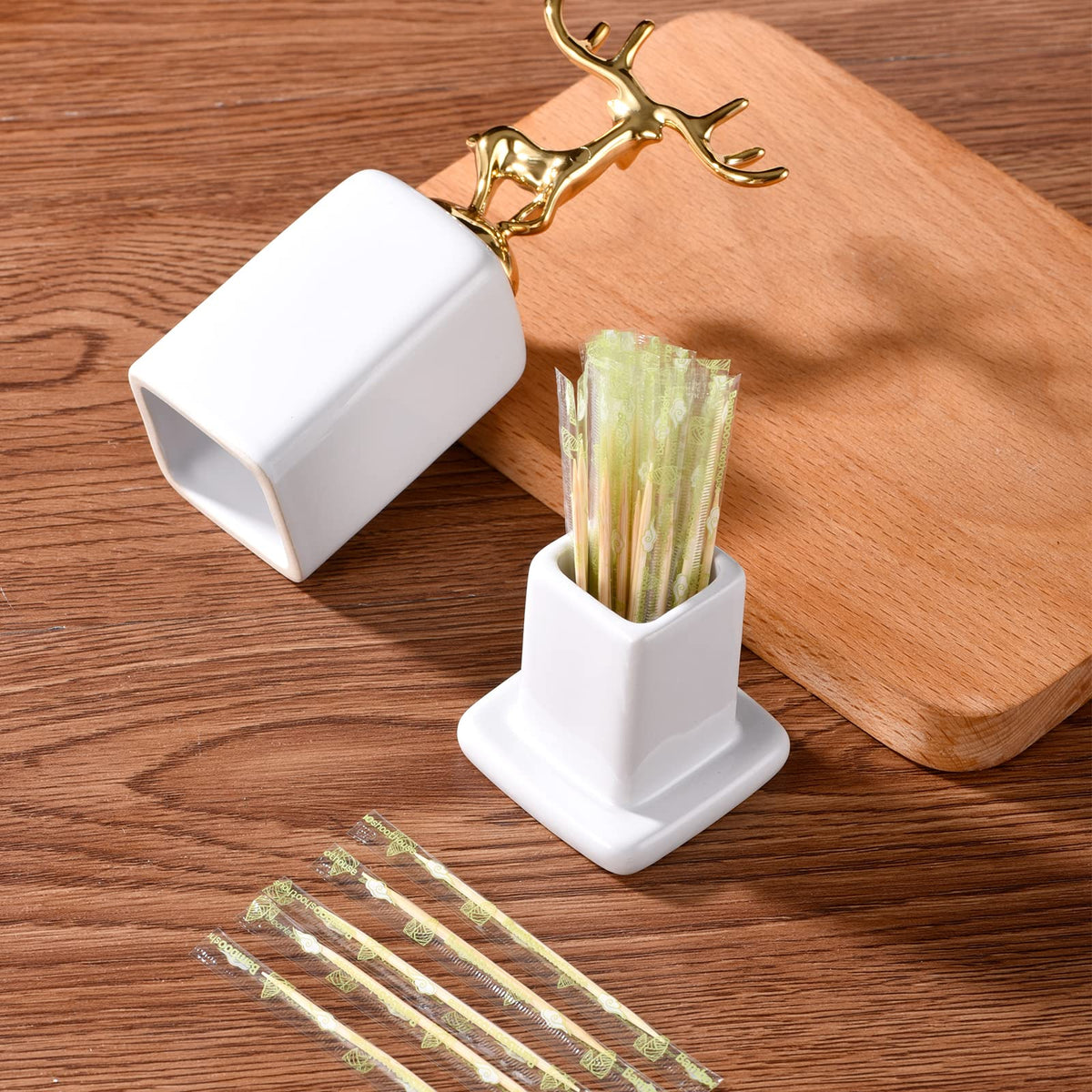 Amrankuo sustainable natural bamboo wood appetizers and cocktail food picks