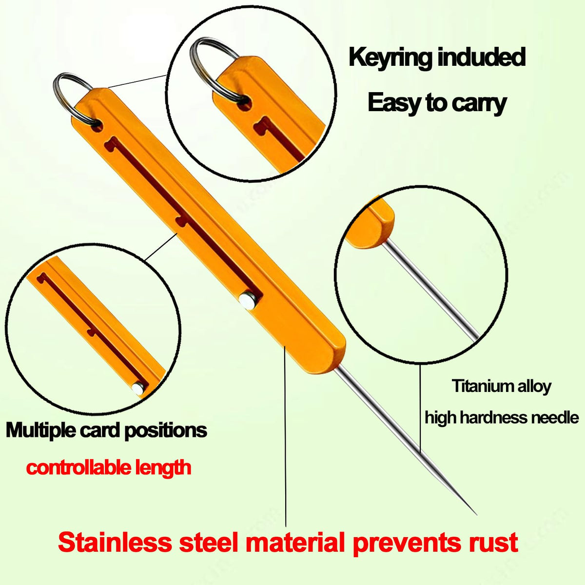 Phowedaer telescopic metal toothpicks extended to different lengths on a clean background