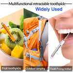 Phowedaer three pieces titanium toothpick set showcasing the smooth rounded safe tips