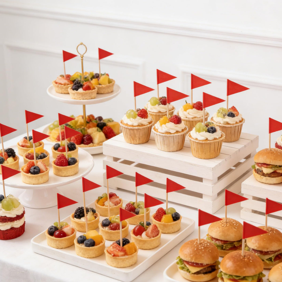 Measurement display of Cargen triangular food marking flags