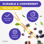 Extra thick splinter free chewing sticks designed for focus and craving control.