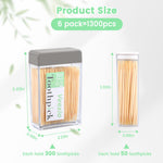 Veexio complete household toothpick kit containing six separate dark grey top storage pieces