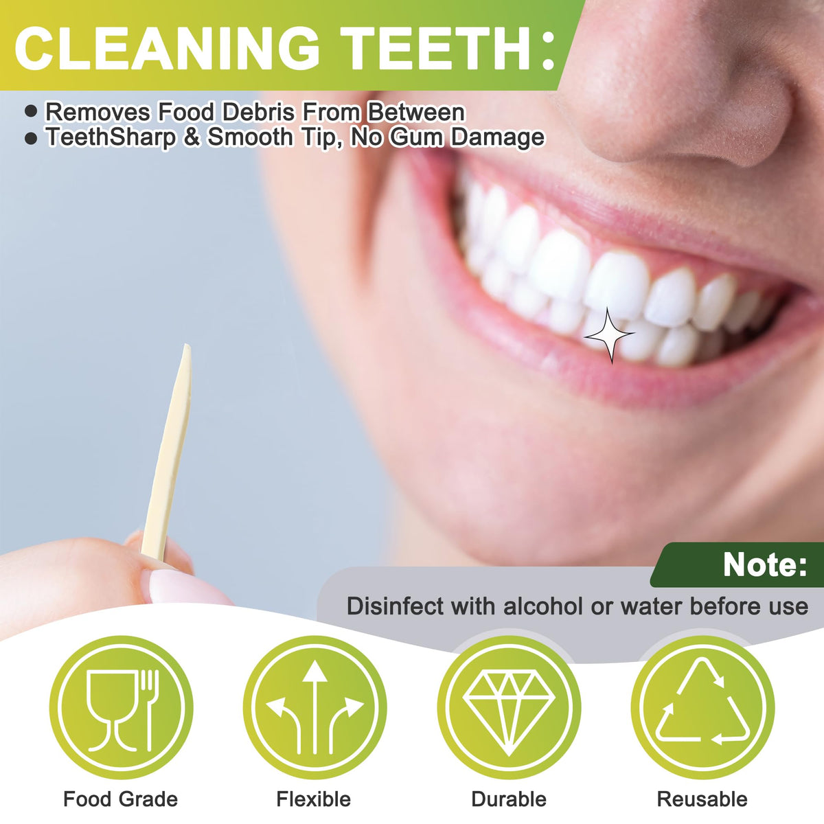Food grade polypropylene toothpick replacements for everyday carry gear maintenance