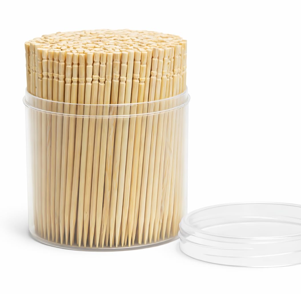 Eco friendly bamboo wooden toothpicks bulk pack five hundred pieces for party appetizers