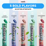 PurePix EnergyPix variety pack showing nutritional benefits and 20mg caffeine content text
