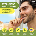 PurePix Mullein Pix extra thick herbal toothpicks packaging highlighting the nicotine free and kosher vegan labels.