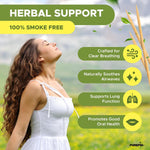 Close up view of the five flavor options including Classic Spearmint and Menthol Chill lung cleanse support sticks.
