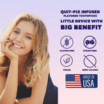 Premium nicotine free quit smoking birchwood toothpicks close up view