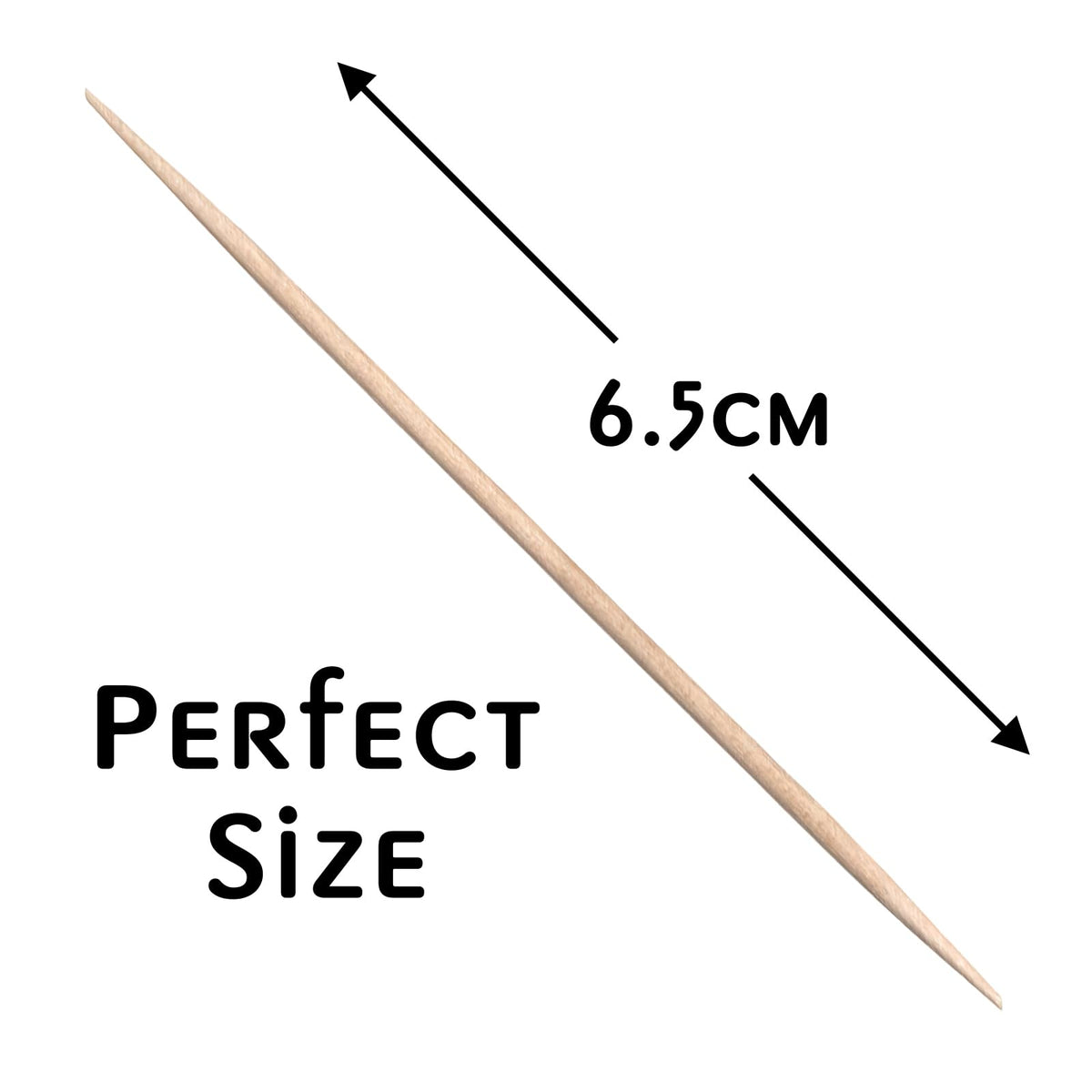 Smooth splinter free wood cocktail sticks close up shot highlighting high quality tips