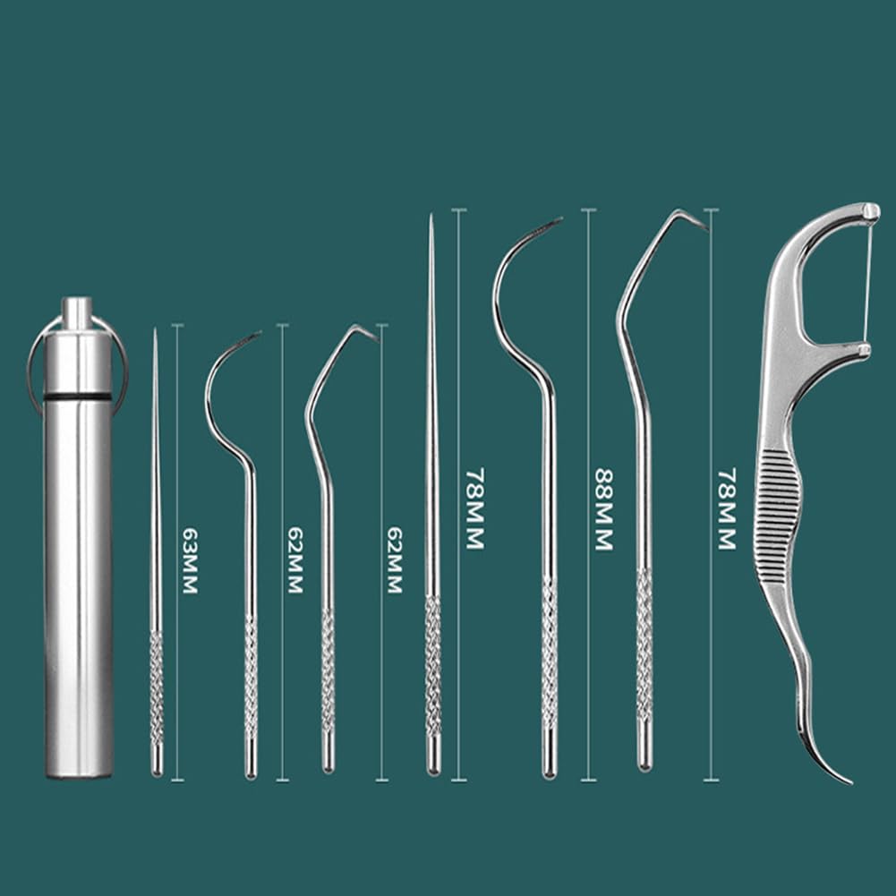 Waterproof silver aluminum capsule showing secure threaded closure for hygienic toothpick storage