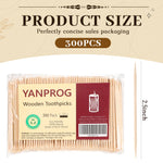 Smooth birch wood dental picks held in hand to showcase their flexible and reliable design.