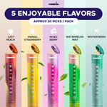 PurePix juicy peach and mango strawberry oral fixation support sticks