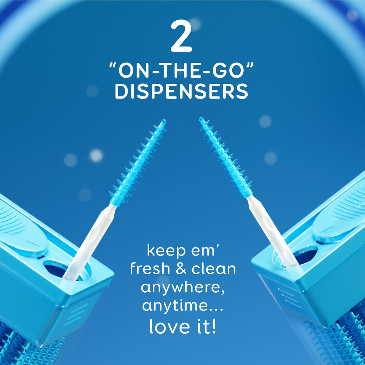 Grin interdental oral cleaners demonstrating flexibility for braces and dental implants.