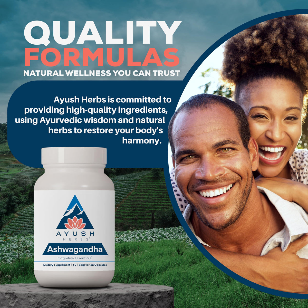 Ayush Herbs Ashwagandha natural herbal supplement for cortisol management