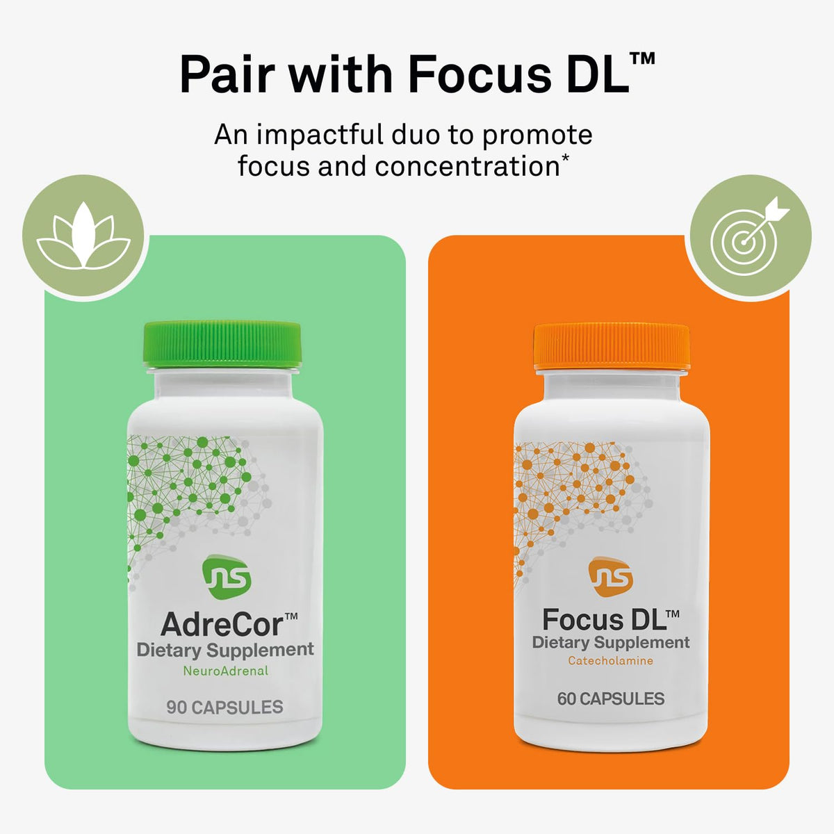 NeuroScience AdreCor dietary supplement for daily cortisol management