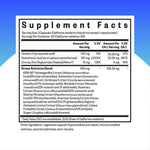 Seeking Health Adrenal Support Supplement side label showcasing KSM-66 Ashwagandha ingredient details.