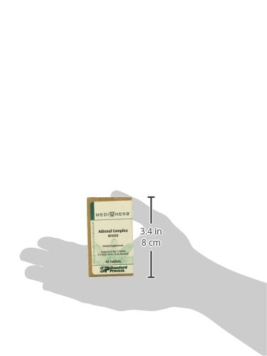 Standard Process Mediherb Adrenal Complex 40 tablets packaging showing directions for use.
