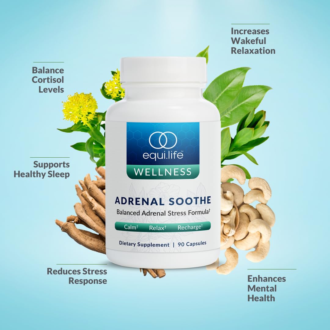 EquiLife cortisol balancer vegan capsules side panel instructions