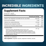 Imported Dr. Berg Adrenal and Cortisol Support supplement packaging detail highlighting vegetable capsule count information.