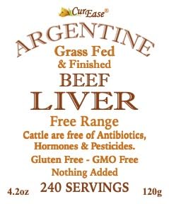 CurEase Desiccated Beef Liver Powder texture fine natural brown superfood powder