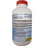 Supplement facts and ingredient label on the back of Kirkland Signature Glucosamine Hydrochloride 375 tablets package