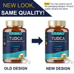 Totaria TUDCA 1200mg twin pack supplement showing GMP certified manufacturing seals