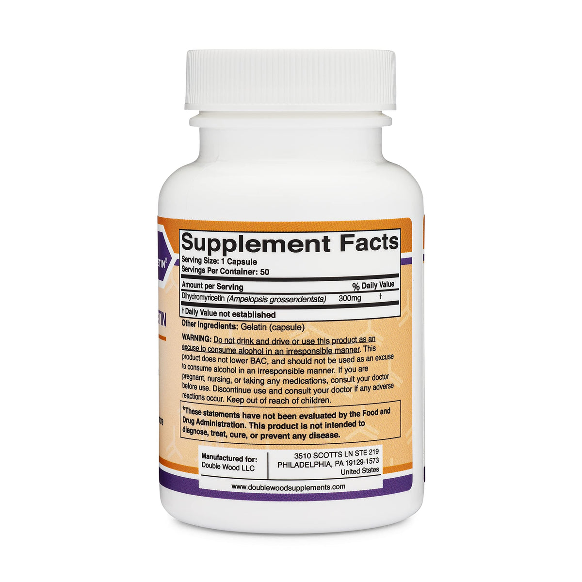 Authentic imported Double Wood Dihydromyricetin capsules for alcohol toxin cleansing