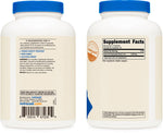 Nutricost grass fed beef liver supplement bottle back showing ingredients list and serving size details.