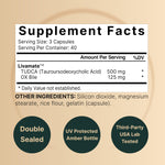 NatureBell liver detox supplement capsule bottle side label showing ingredients