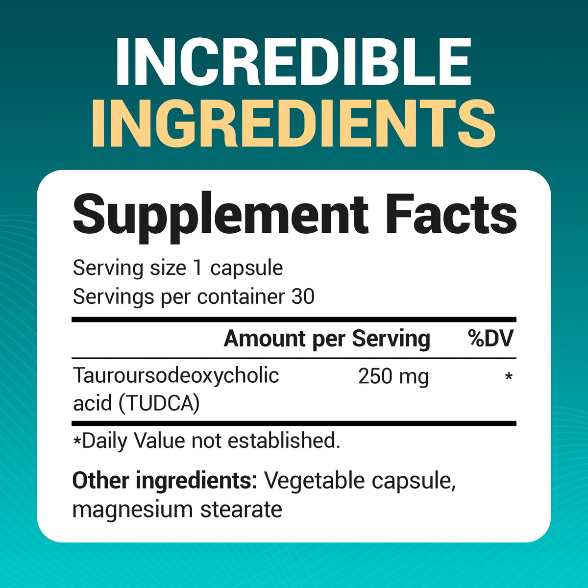 Dr. Berg TUDCA vegetable capsules imported health and personal care brand label