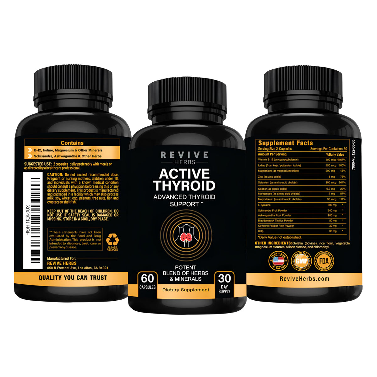 Revive Herbs Thyroid Support authentic USA imported dietary supplement