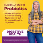 Back label of Nature Made ultra strength probiotic gummies showing nutritional facts and dosage.