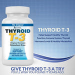 Side view of Absolute Nutrition stimulant free thyroid support bottle containing 180 capsules