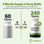 Lactobacillus Rhamnosus LRa05 strain premium probiotic tablets for daily microbiome support.