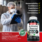 Fito Medics Lab high potency activated charcoal pills for natural body detox