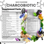 Activated coconut charcoal pills with digestive enzymes and shilajit