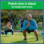 Back of Salonpas pain relief patch box with ingredients