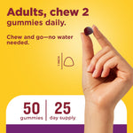 Authentic Nature Made dual action gut health support gummies for adults