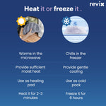 Revix heating pad folded for storage or freezer use