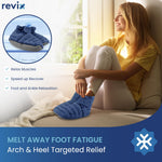Packaging and product set of Revix moist heat therapy slippers
