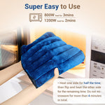 Comfytemp heating pad folded for microwave storage
