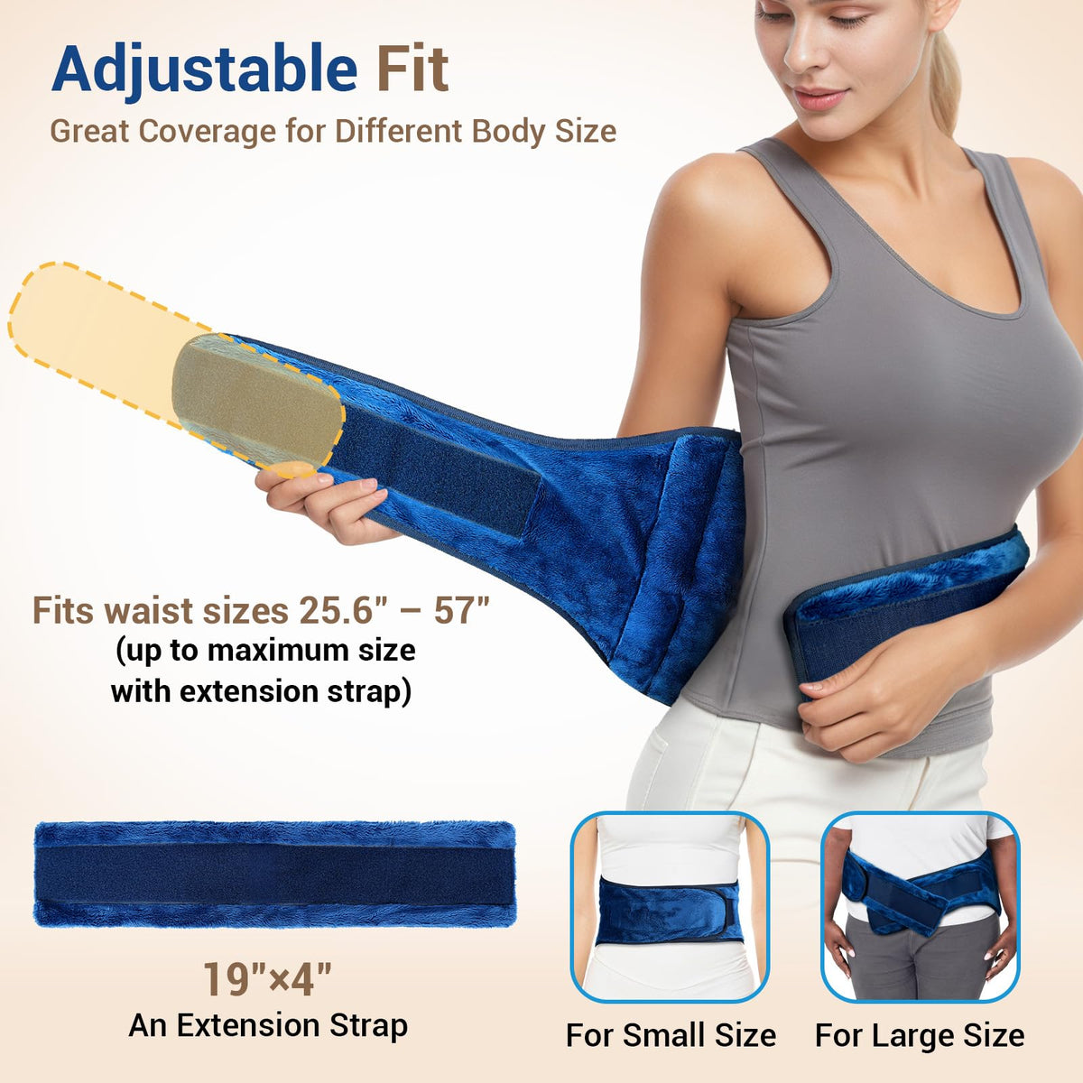 Side profile view of wearable Comfytemp moist heat wrap